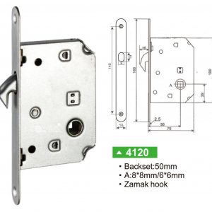 Rocket Door Frames: Square Bathroom Lock Details