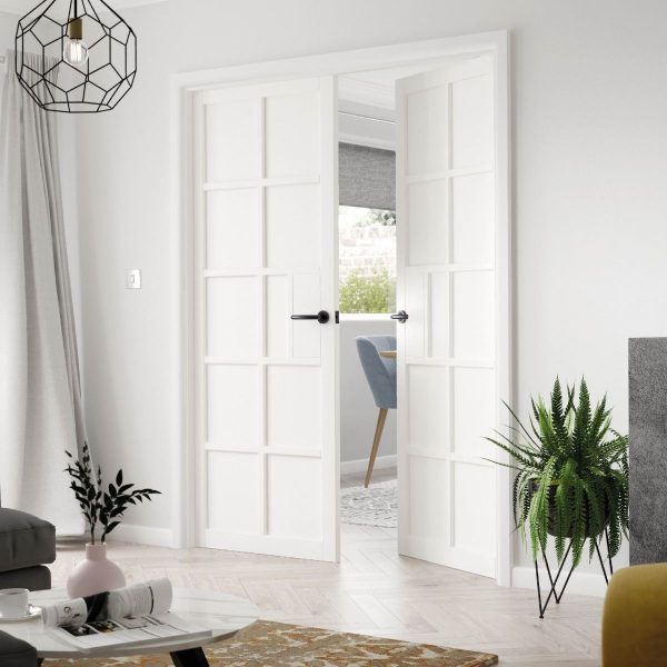 DoorMate - Plaza White Pocket Door